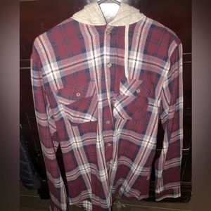 Aeropostale Men’s Plaid Flannel Shirt Top , Size Medium